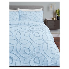 Fox & Ivy Washed Cotton Tufted Duvet Set K/Size