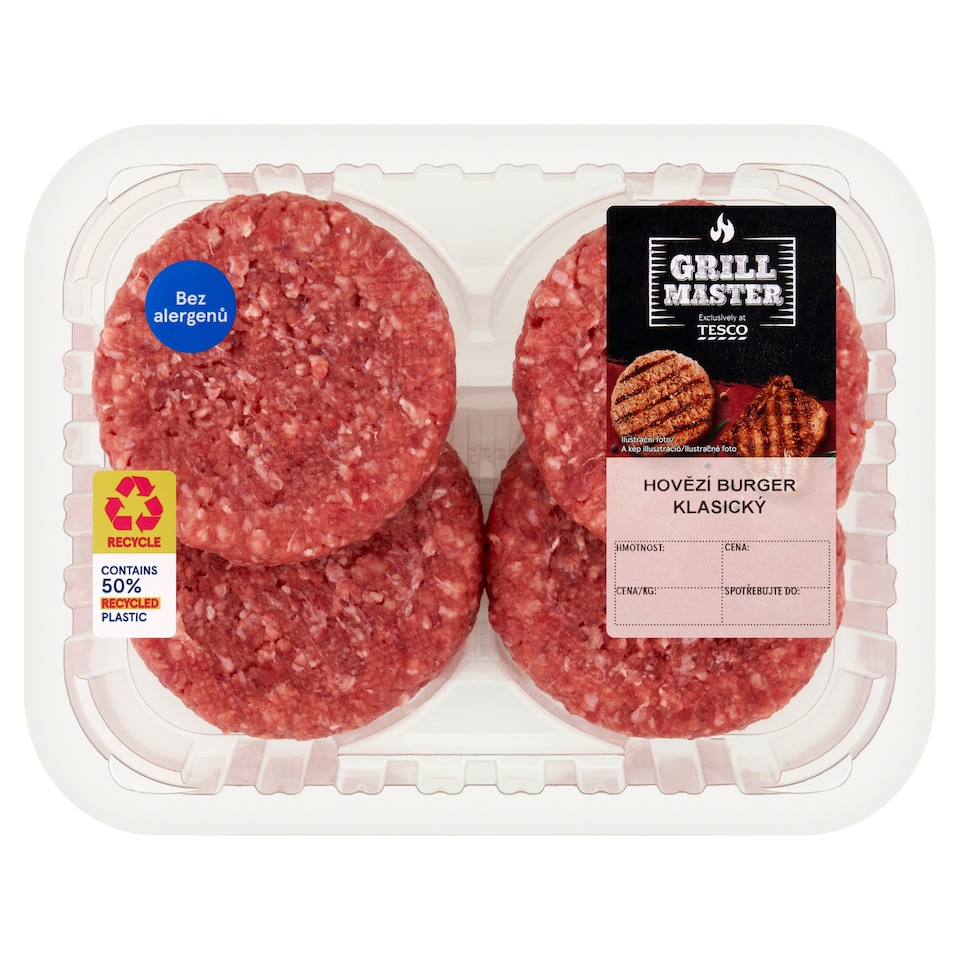 Tesco Grill Master Beef Burger Classic 0.440kg