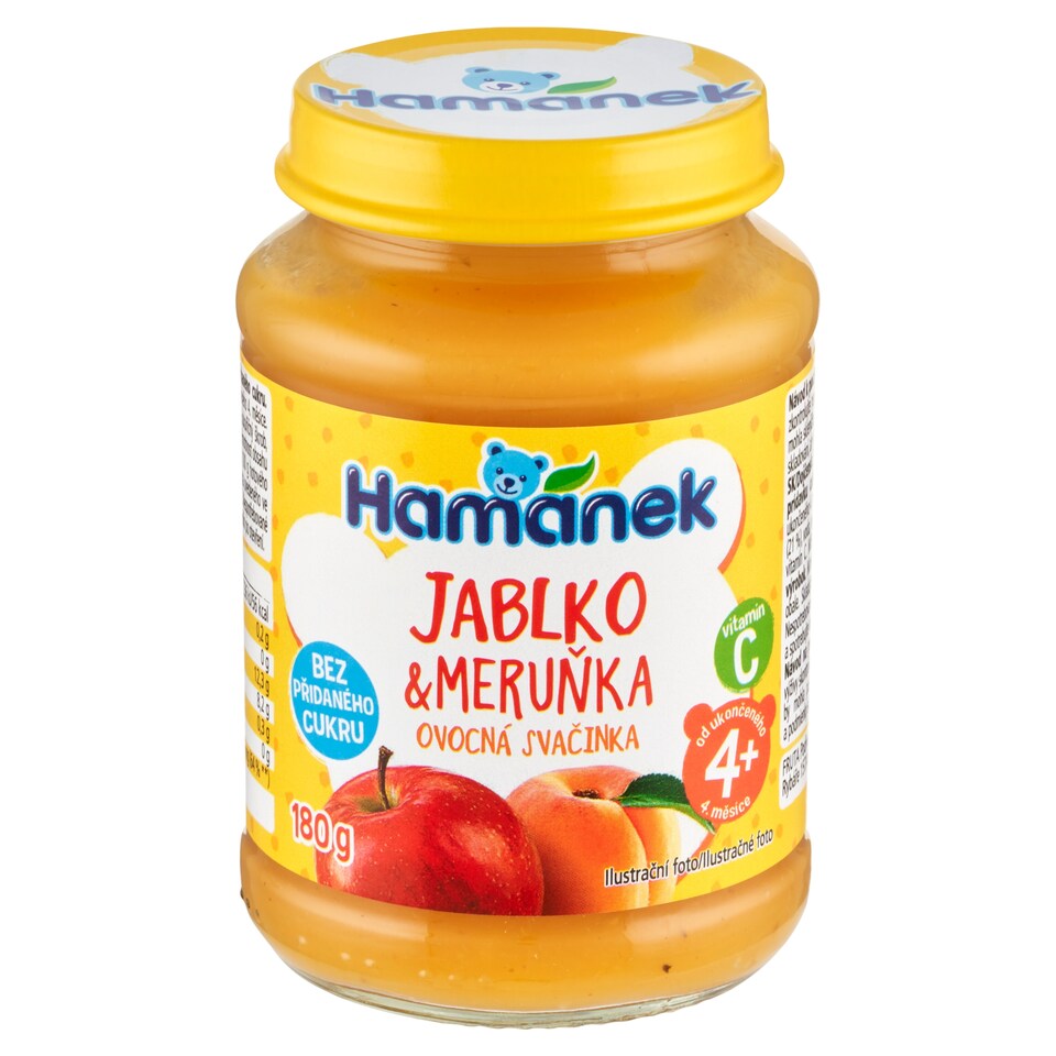 Hamánek Jablko, marhuľa ovocná desiata 180 g