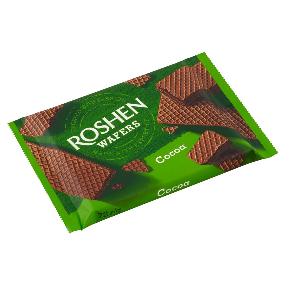 Roshen Wafers kakaós krémmel töltött kakaós ostya 72 g 1. kép