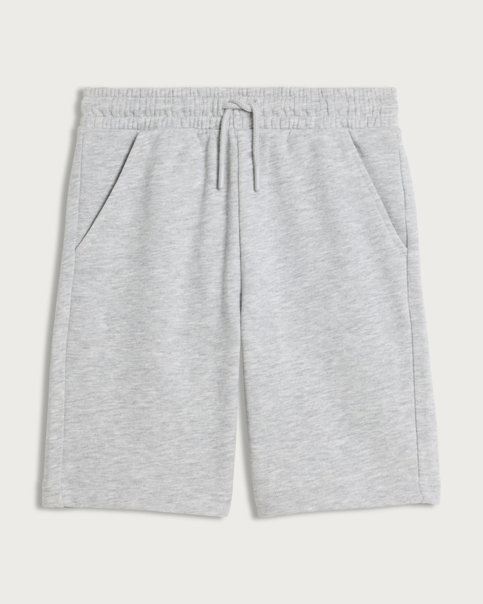 image 1 of F&F Boys Cotton Rich Drawstring Shorts in Grey Marl