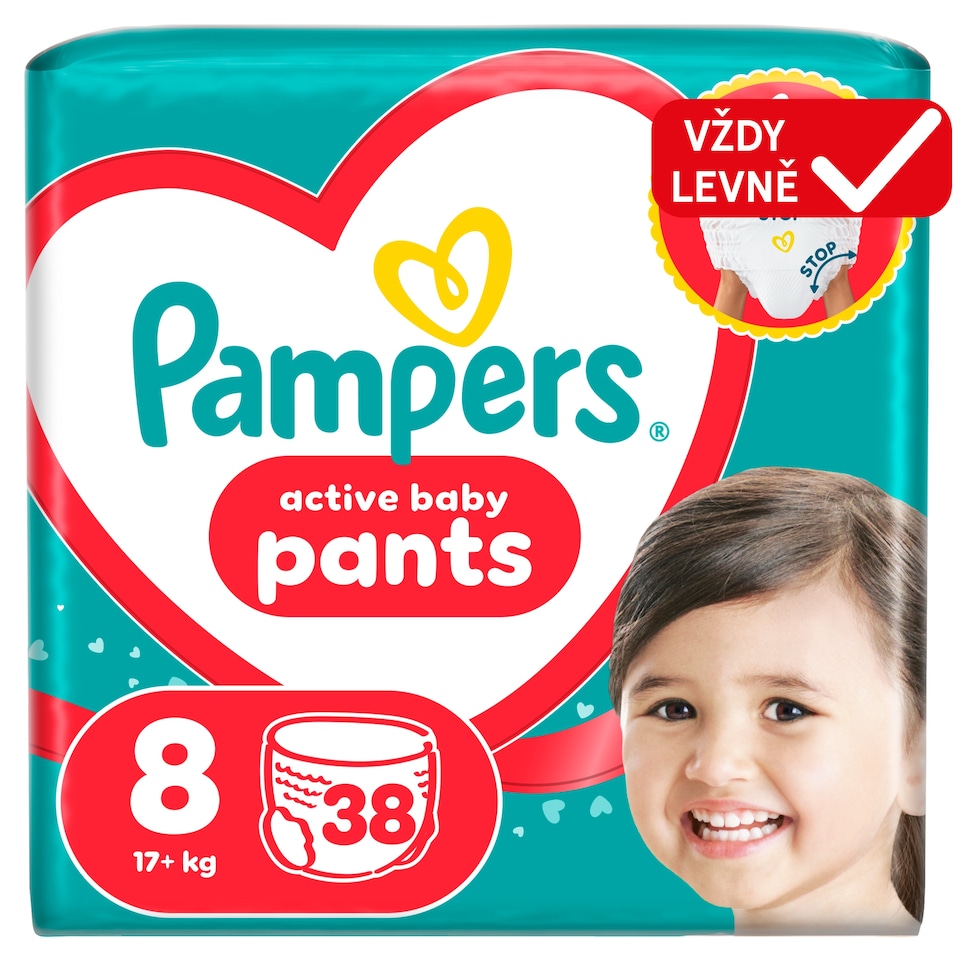 image 1 of Pampers Active Baby Pants Size 8, 38 Nappies, 17kg+
