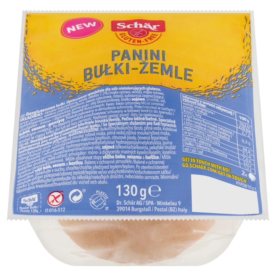 image 1 of Schär Gluten-Free White Bun 130 g