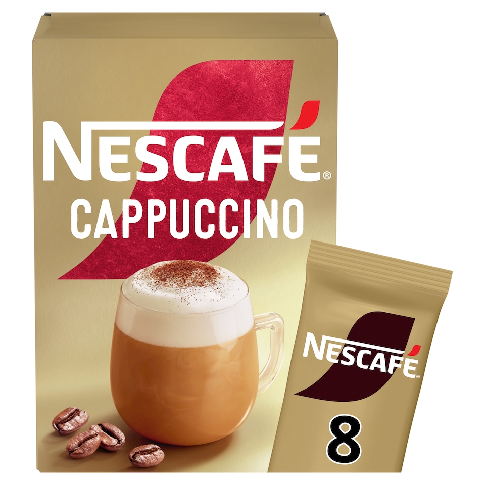 image 1 of Nescafe Cappuccino Instant Coffee 8 x 15.5g Sachets