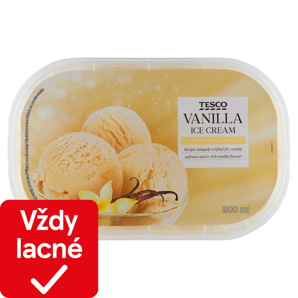 Tesco Vanilla Ice Cream with Vanilla Pods 900 ml
