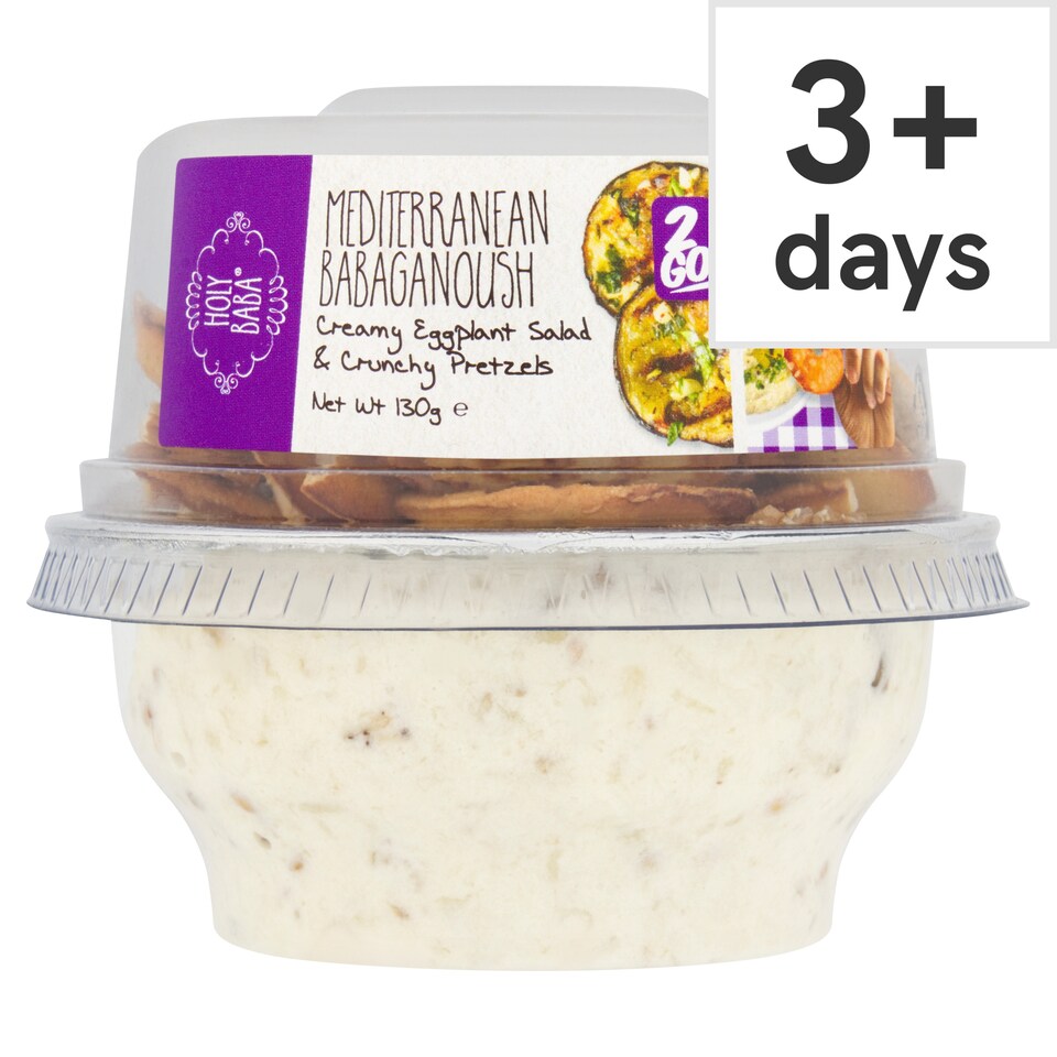 Holy Baba 2 Go Mediterranean Babaganoush with Pretzels 130g