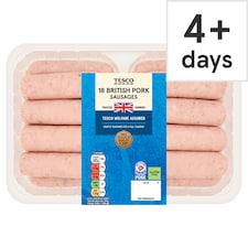 Tesco 18 Pork Sausages 1.022Kg