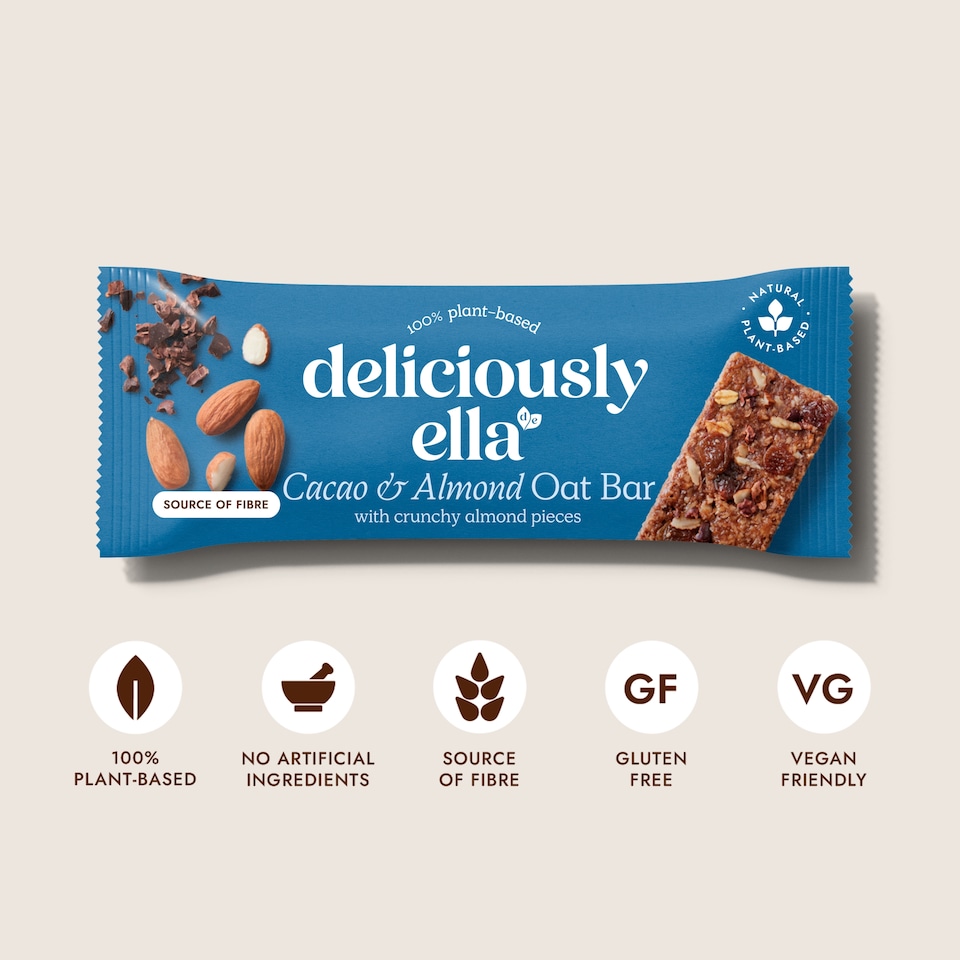 image 1 of Deliciously Ella Cacao Almnd Butter Oat Bar 50G