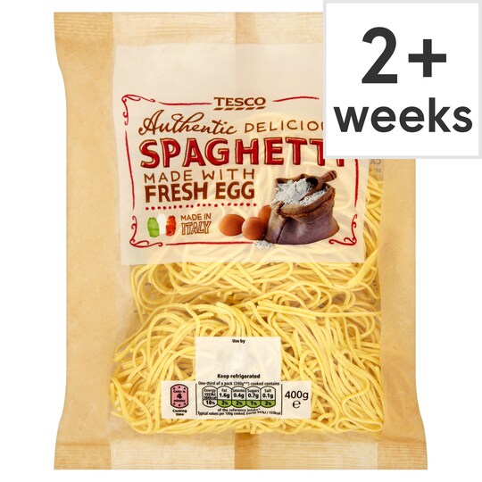 Tesco Fresh Egg Spaghetti Pasta 400 g Tesco Groceries