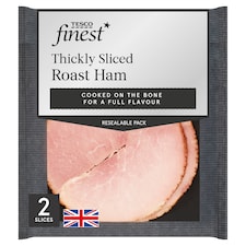 Tesco Finest 2 Thick Whole Slices Roast Ham 125G