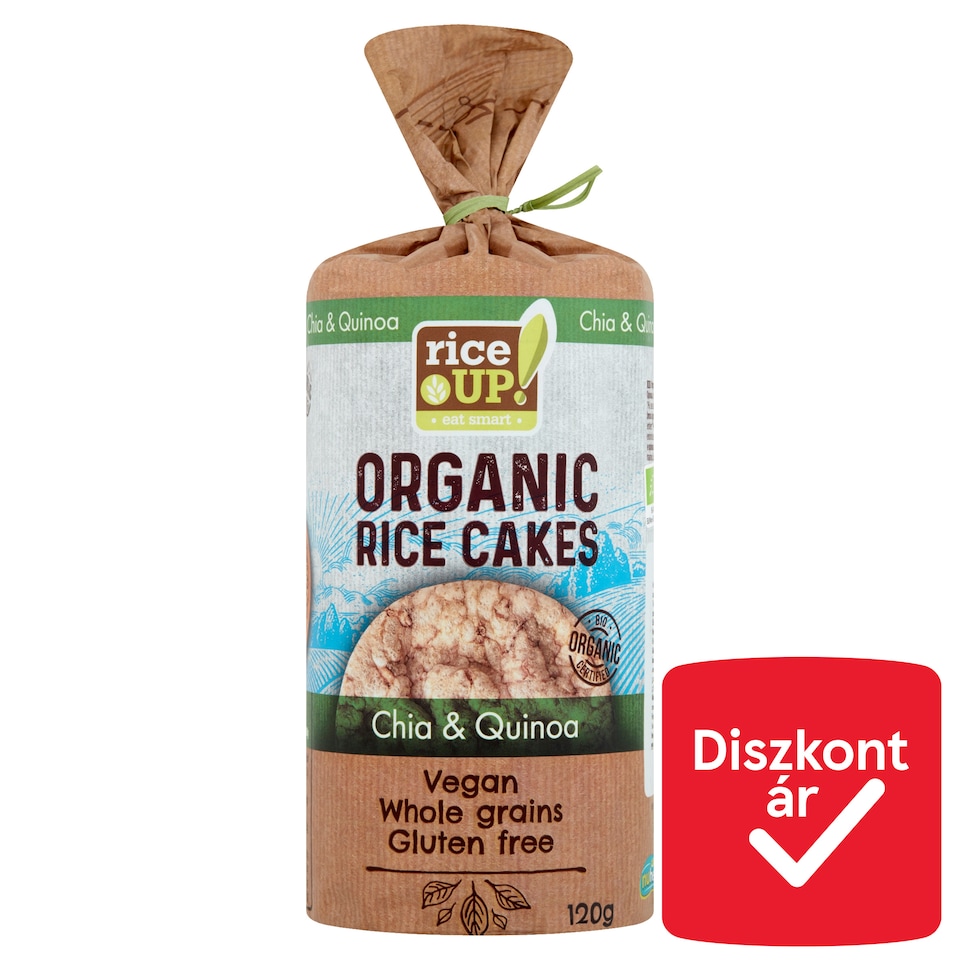 image 1 of RiceUp! Eat Smart Brown Rice Cakes with Chia Seeds and Quinoa 120 g