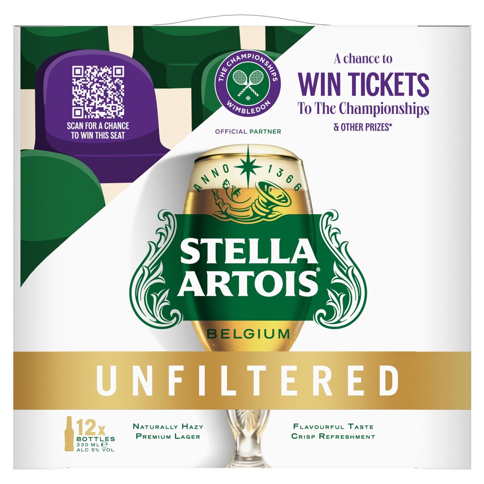 Stella Artois Unfiltered Lager 12 X 330Ml