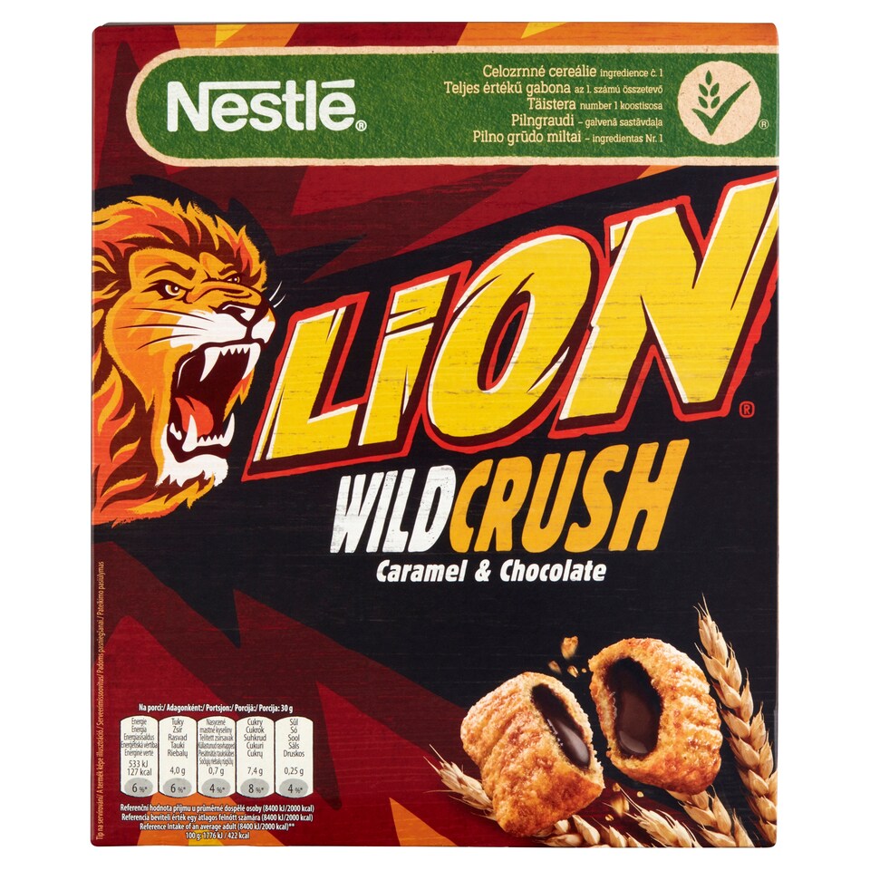 image 1 of Nestlé Lion Wild Crush Crunchy Cereal with Caramel and Chocolate Cream 360 g