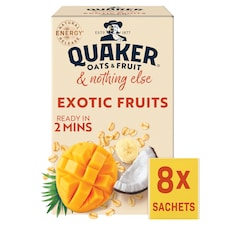 Quaker Oats Exotic Fruits & Nothing Else Porridge Sachets 8 x 33g
