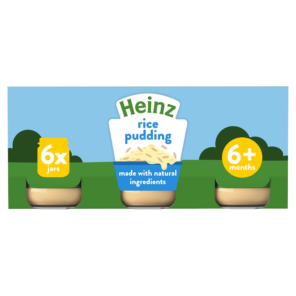 image 1 of Heinz Rice Pudding Baby Food Jar Multipack 6 x 120g