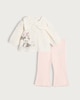 image 1 of Disney Minnie Mouse 2-Piece Cotton Rich Crinkle Top and Legging Set in Multi Pink