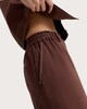 image 2 of F&F Contrast Stitching Super Wide Leg Co-ord Trousers in Chocolate
