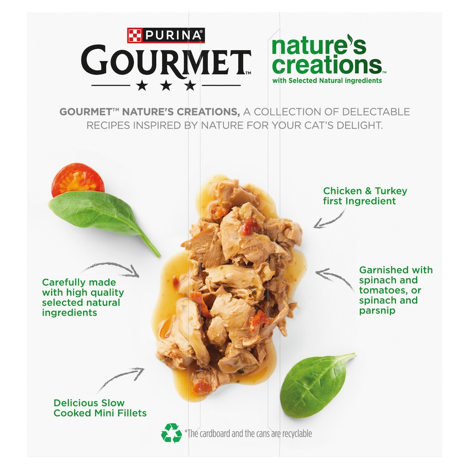 image 1 of Gourmet Nature's Creations Cat Food Meat Selection 8X85g