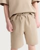 image 2 of F&F Boys 2-Piece Waffle Textured T-Shirt and Shorts in Med Nude