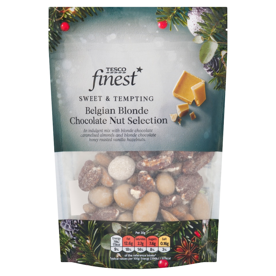 Tesco Finest Belgian Blonde Chocolate Nut Selection 225g