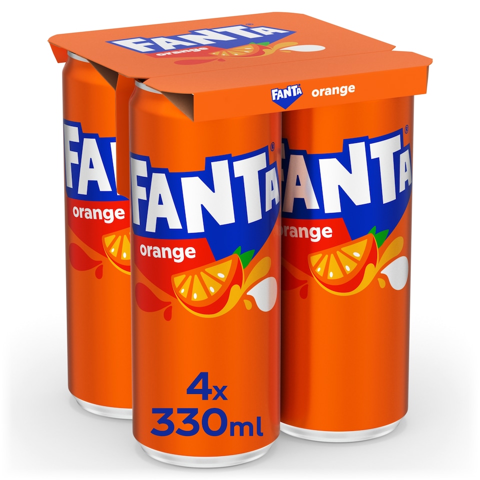 Fanta Orange Soft Drink 4x330ml