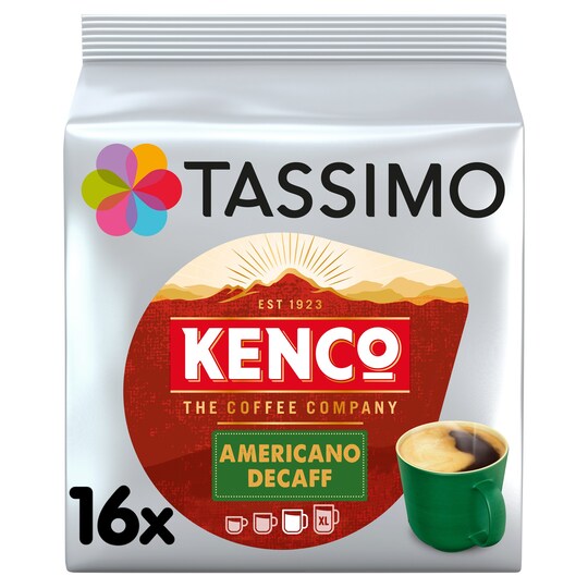 Tassimo Kenco Americano Decaffeinated Coffee Pods X16 Tesco Groceries