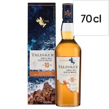 Talisker 10 Year Single Malt Whisky Bottle 45.8% Vol 70cl