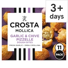 Crosta Mollica Pizzelle Dough Bites – Garlic & Chive 180g