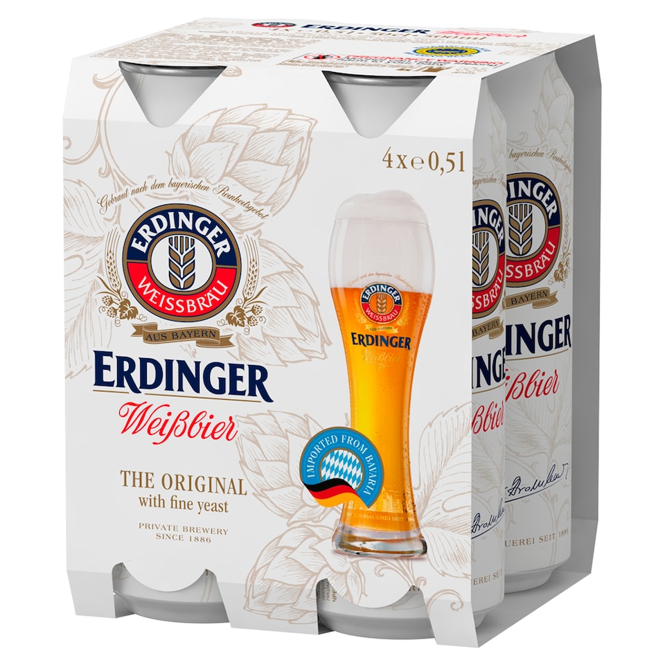 Erdinger Heffe Can 4X500ml