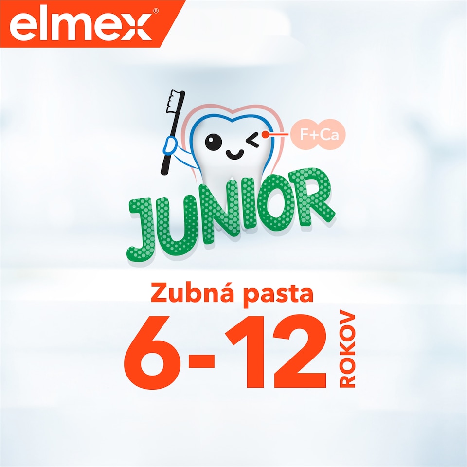 obrázok 1 z elmex® Junior detská zubná pasta pre deti vo veku 6-12 rokov duopack 2x 75 ml