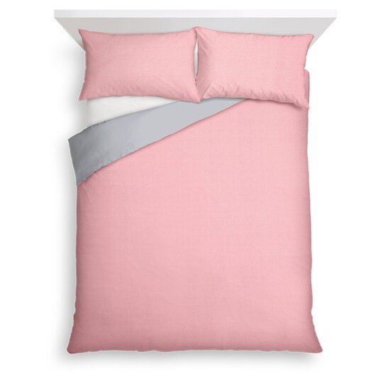 Tesco Pink Reversible Duvet Set Double Tesco Groceries