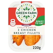 Green Farm Chilli And Garlic Chicken Breast Fillets 2 Pack 220G