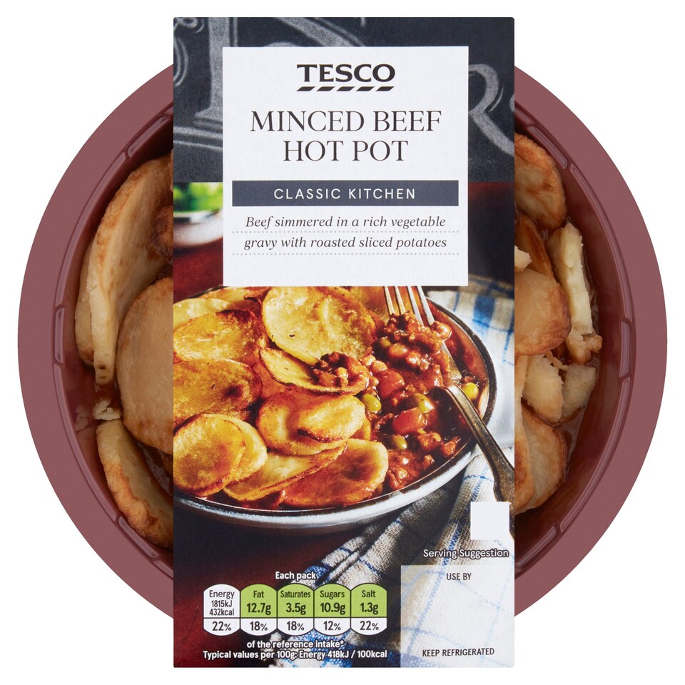 Tesco Minced Beef Hot Pot 450G Tesco Groceries