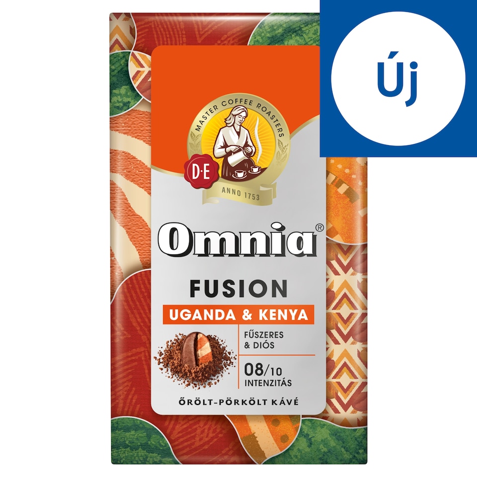 Omnia Fusion Uganda & Kenya Spicy & Nutty Ground-Roasted Coffee 225 g