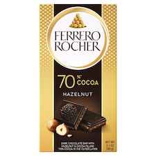 Ferrero Rocher Hazelnut Dark 70% Choc Bar 90g