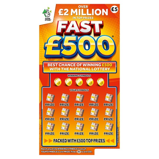 FAST £500 Scratchcard Tesco Groceries