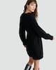 image 3 of F&F Ruffle Trim Tie Waist Dress in Black