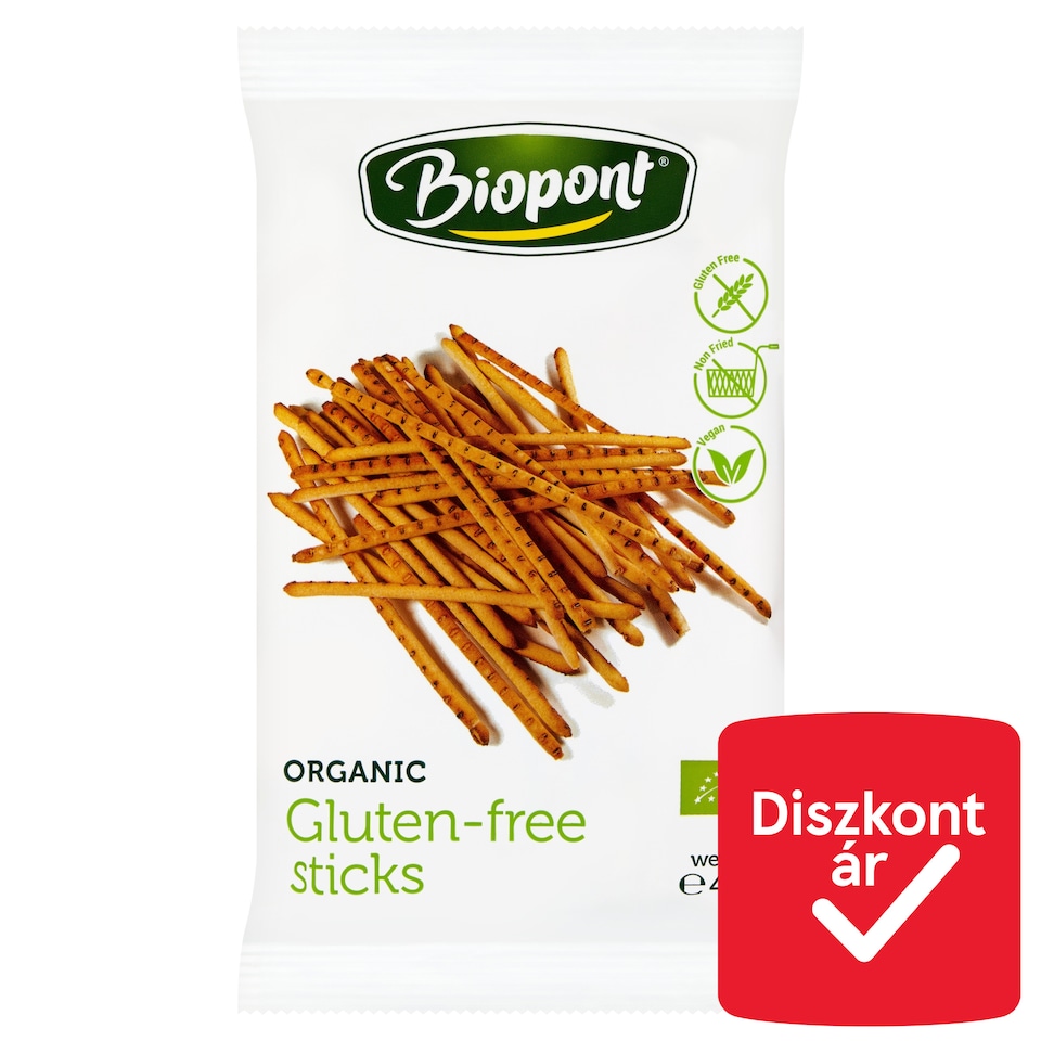 Biopont Organic Gluten-Free Salty Sticks 45 g