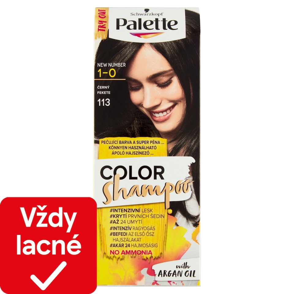 obrázok 1 z Schwarzkopf Palette Color Shampoo farba na vlasy Čierny 1-0 (113)