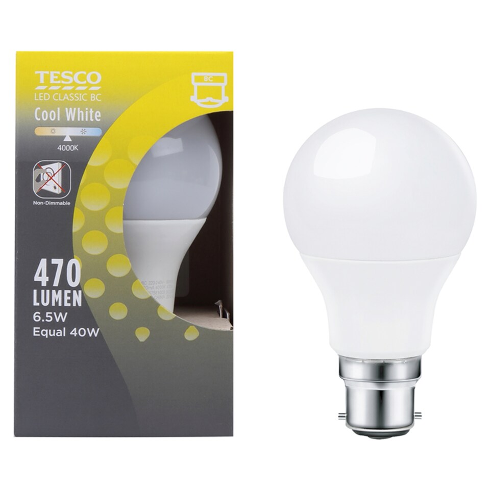 Tesco Led Classic 40W Bayonet Cap Cool White