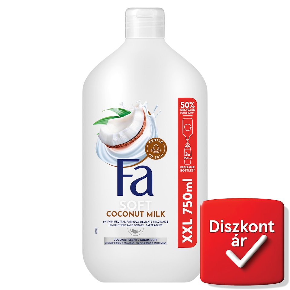 Fa tus- és habfürdő Coconut Milk 750 ml