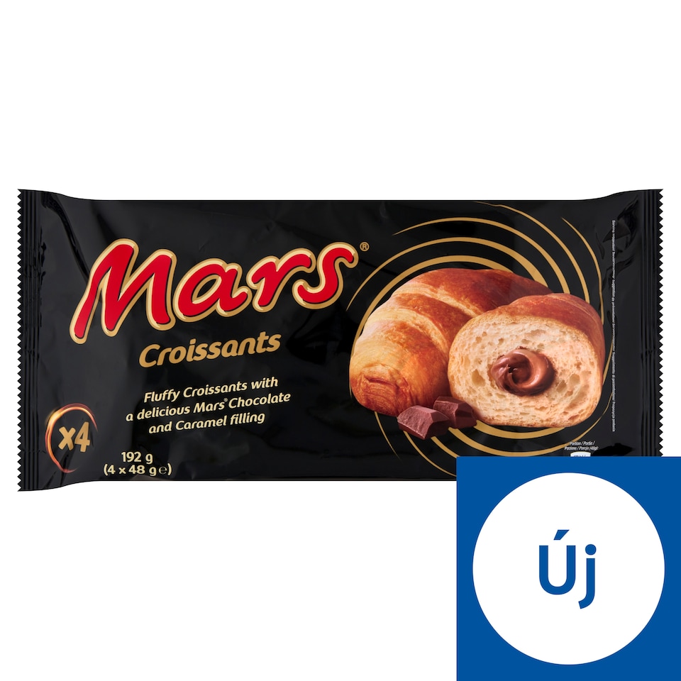 Mars Croissant Filled with Caramel Cream and Chocolate Cream 4 x 48 g (192 g)