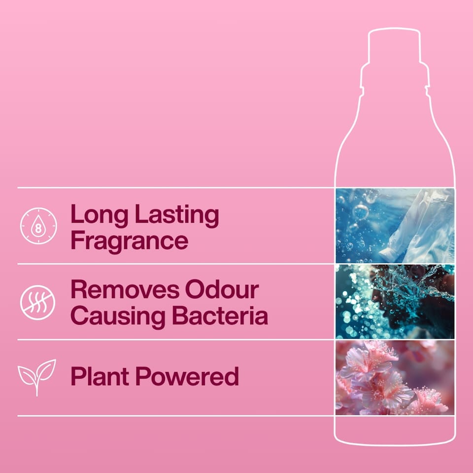 image 1 of INEOS Ultimate Fragrance Fabric Conditioner Rhubarb & Pomegranate 50 Washes 1000ml