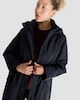 image 1 of F&F Waterproof Hooded Longline Parka in Navy
