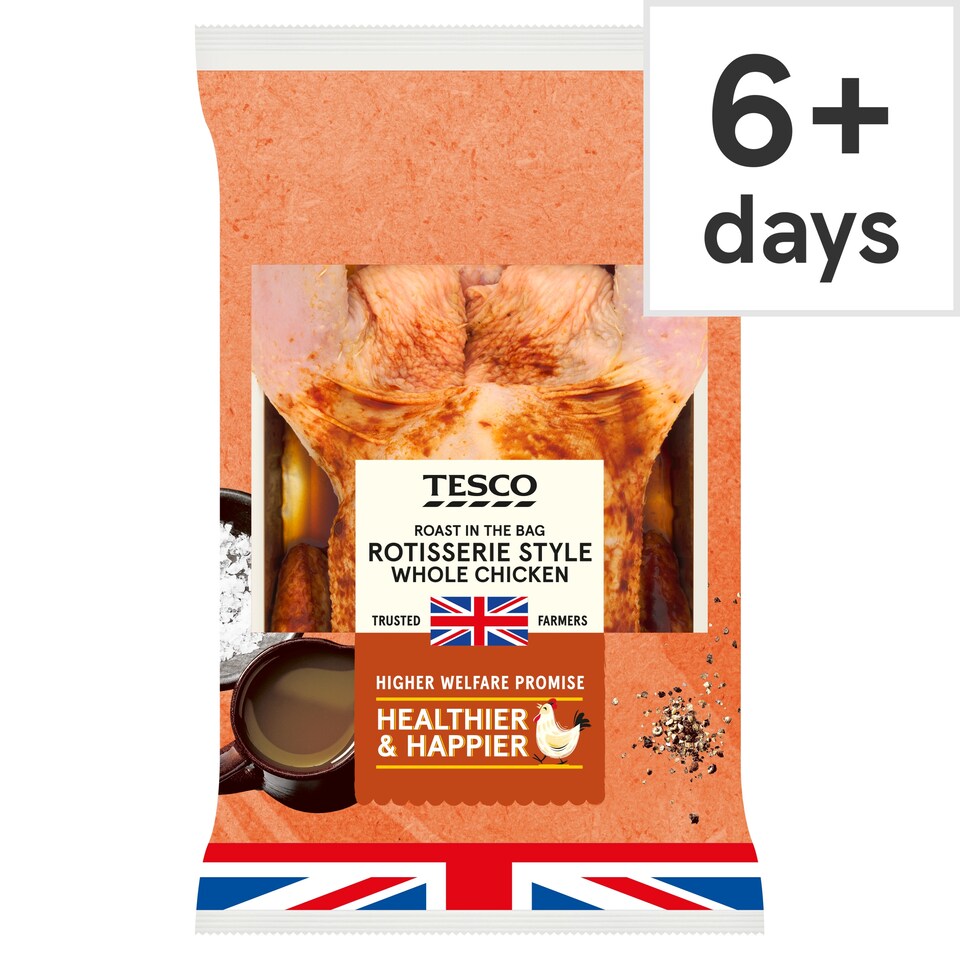 Tesco Roast In The Bag Rotisserie Style Whole Chicken 1.5Kg