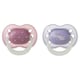 image 1 of TOMMEE TIPPEE NIGHT GLOW ORTHODONTIC SILICONE 0-6M 2 SOOTHERS