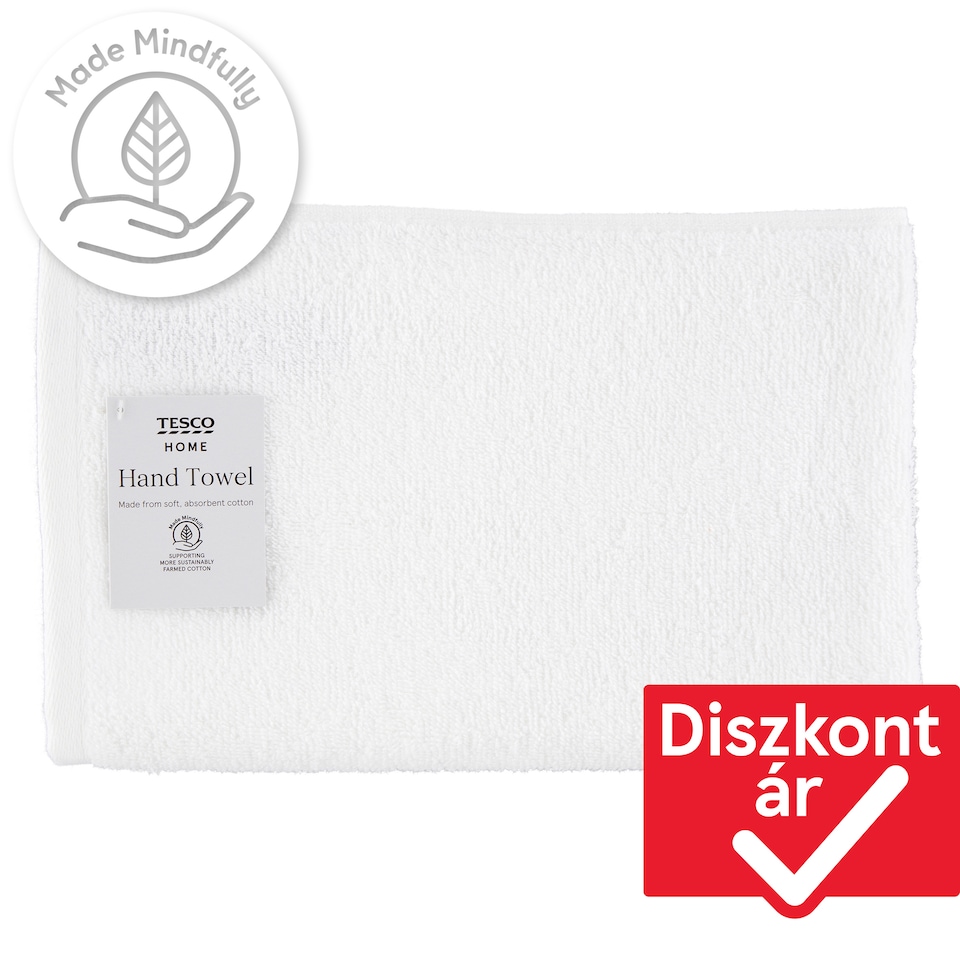 Tesco Home Basics fehér kéztörlő 50 cm x 90 cm