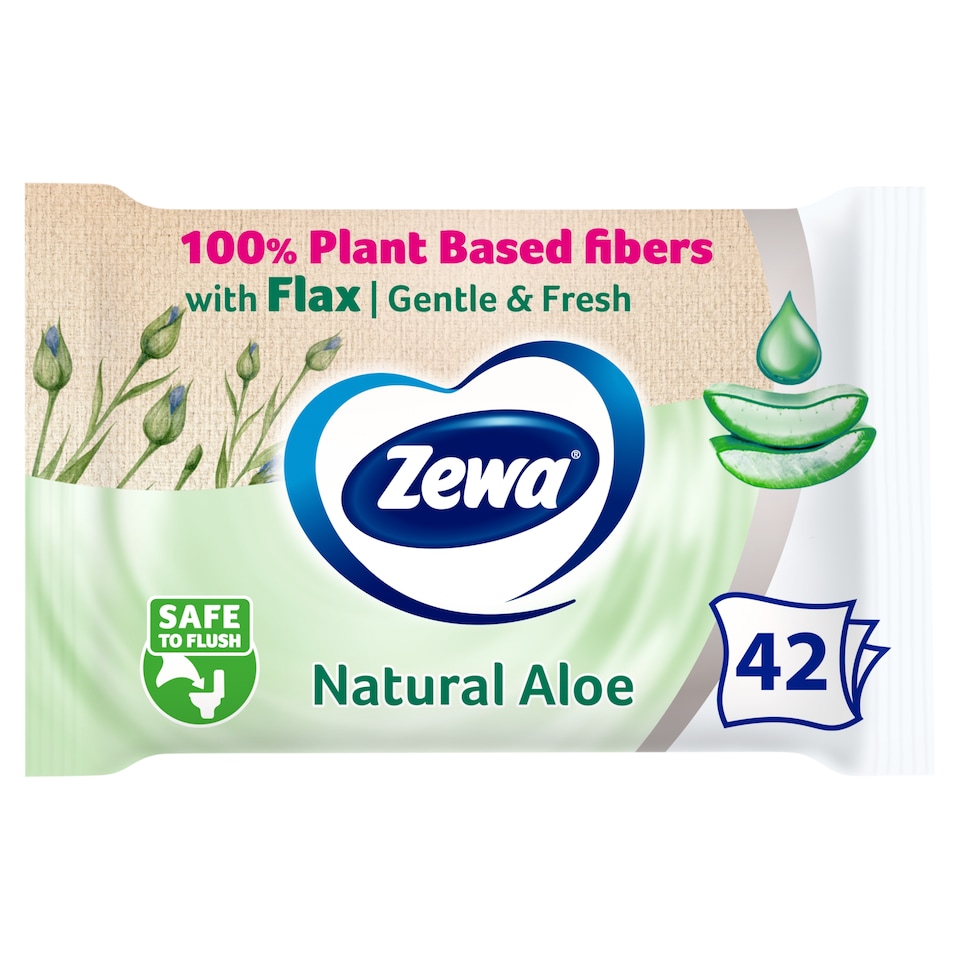 image 1 of Zewa Natural Aloe Moist Toilet Tissue 42 pcs