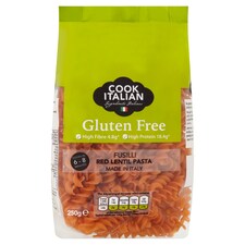 Cook Italian Gluten Free Red Lentils Fusilli 250G