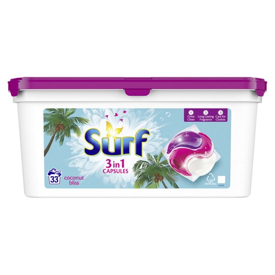 image 1 of Surf Biological Capsules Coconut Bliss 33 Washes 700G